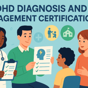 Illustration of ADHD diagnosis and management strategies in a learning environment