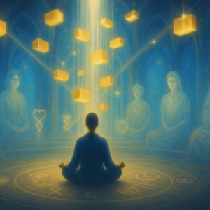 Spiritual Akashic Records certification course with healing, meditation, and soul contract learning visuals