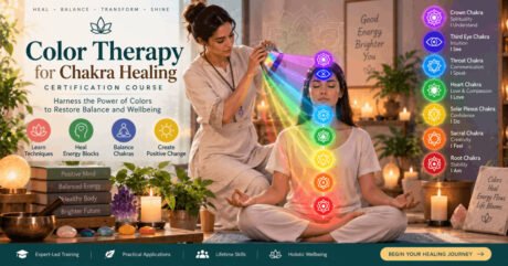 student learning color therapy chakra healing techniques for energy balance