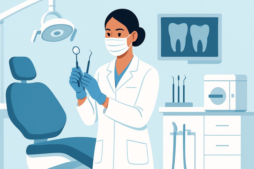 Dental hygienist course Level 8 diploma training with oral care tools