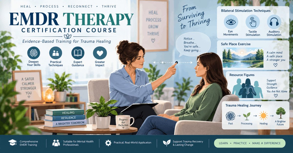 EMDR therapy certification course image showing trauma healing techniques in practice