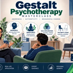 Illustration of Gestalt Psychotherapy session showing techniques and dialogue in practice.