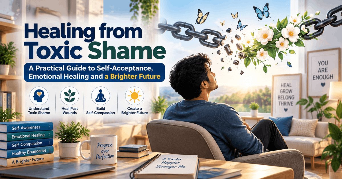 Guided recovery session on healing toxic shame with self-compassion and transformation.