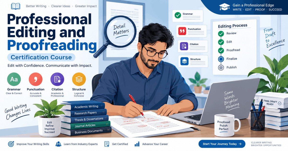 Professional editing and proofreading masterclass with expert guidance for accuracy, clarity, and consistency.