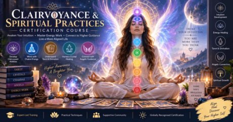 Professional psychic development course showing clairvoyance, energy work, and meditation practices