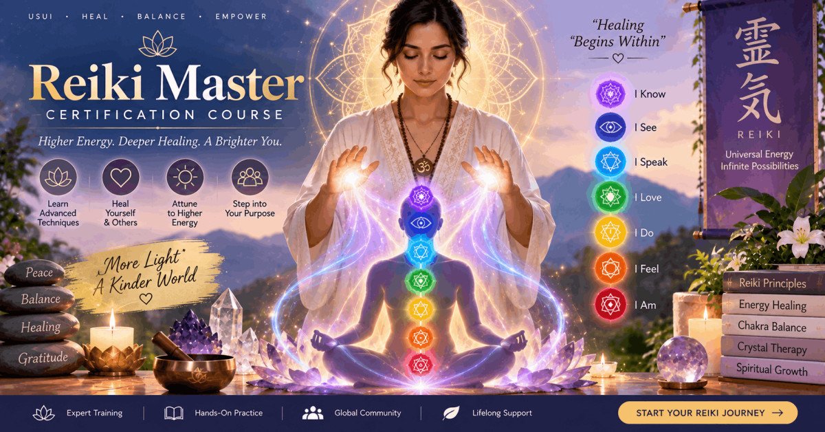 Reiki master certification with energy healing, attunements, and advanced techniques for professional Reiki practice