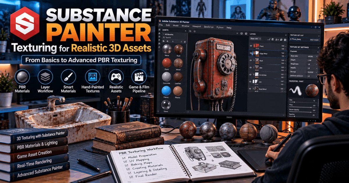 Substance Painter texturing for beginners with PBR and hand-painted assets