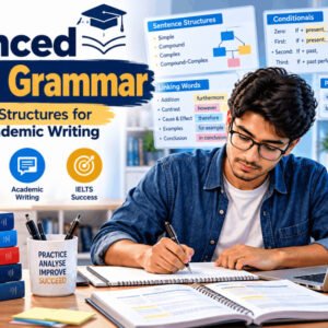 Advanced English Grammar course for mastering sentence structures, linking words and IELTS academic writing skills