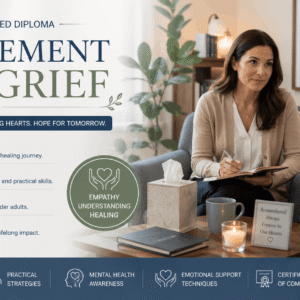 Professional grief support session during Bereavement Counselling Course training environment