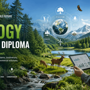 Students studying ecosystems and biodiversity in an Ecology Advanced Diploma online course