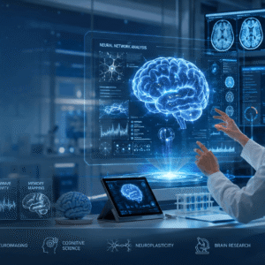 Neuroscience Diploma Level 8 student studying brain anatomy, neural systems, and cognitive neuroscience