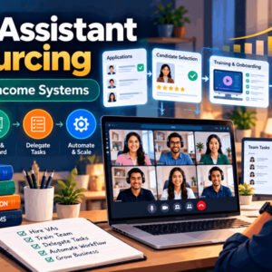 Virtual Assistant Outsourcing with remote assistants, task management, training and scalable online income workflows
