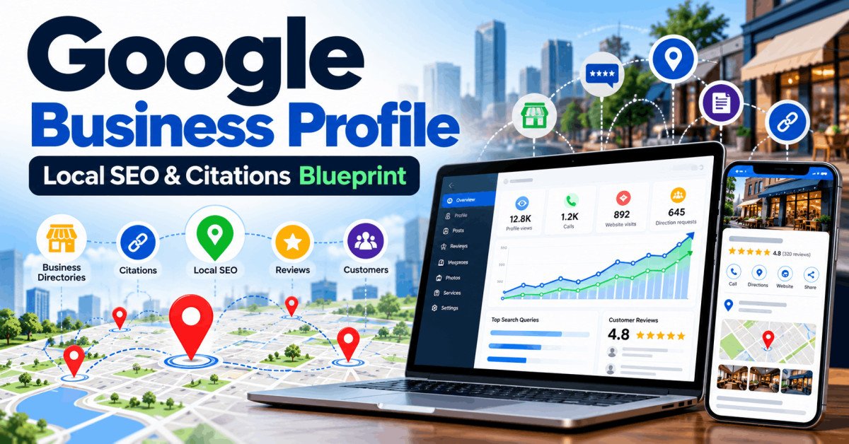 Google Business Profile course showing local SEO, business listings, citations, reviews and local search optimisation