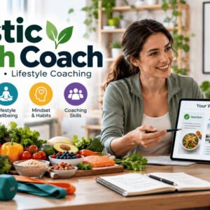 Holistic Health Coach discussing nutrition, fitness and healthy lifestyle planning with a client